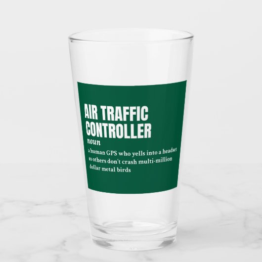Luchtverkeersleider - Grappige definitie Glas (Voorkant)