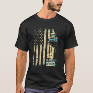 Luchtverkeersleider Tower Vliegtuig luchtruim ATC T-shirt