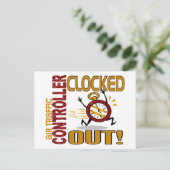 Luchtverkeersleider uitgeschakeld briefkaart (Staand voorkant)