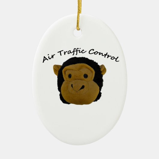 Luchtverkeersleiding Administratie Afdeling. Grapp Keramisch Ornament (Voorkant)