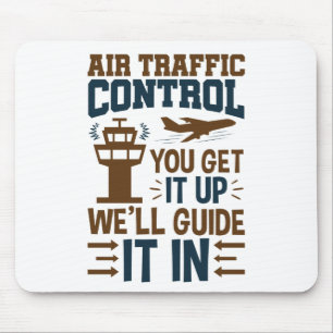 Luchtverkeersleiding U krijgt het op en wij leiden Muismat