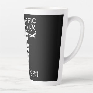 Luchtverkeersleidingseenheid Pun Joke Flight Contr Latte Mok