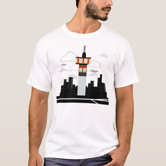 Luchtverkeersleidingtoren T-shirt (Voorkant)
