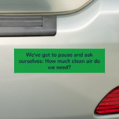 Luchtverontreiniging Bumpersticker (Op auto)