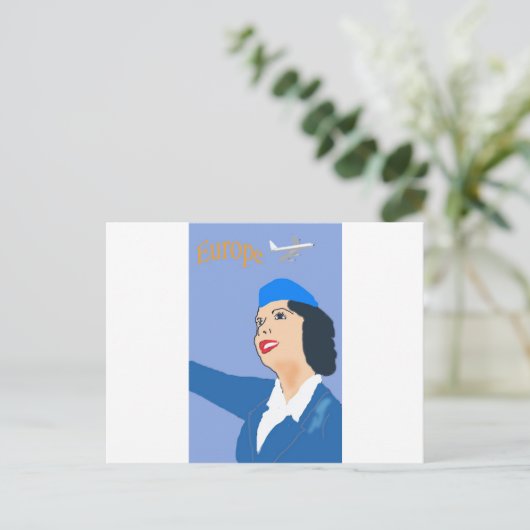  luchtvervoer briefkaart (Staand voorkant)