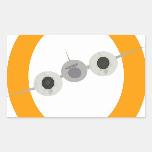  luchtvervoer rechthoekige sticker (Voorkant)