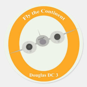 luchtvervoer ronde sticker