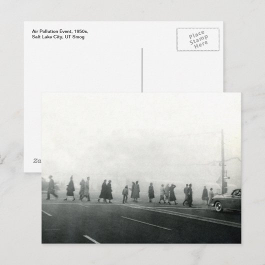 Luchtvervuiling evenement, Salt Lake City, UT Smog Briefkaart (Voorkant / Achterkant)