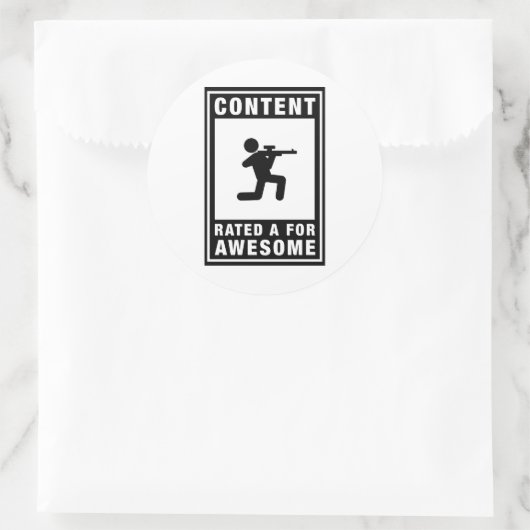 luchtverzachting ronde sticker (Tas)