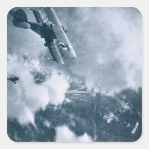 Luchtvesting aan het Westerne front, de Eerste Wer Vierkante Sticker