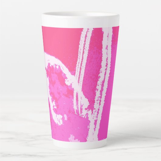 Luchtvlak hartroze latte mok (Voorkant)