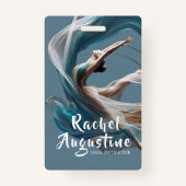 Luchtvliegen Air Yoga Instructeur Pilates Fitness Badge (Voorkant)