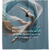 Luchtvliegen Air Yoga Instructeur Pilates Fitness Douchegordijn (Voorkant)