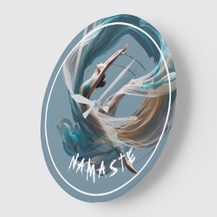 Luchtvliegen Air Yoga Instructeur Pilates Fitness Grote Klok