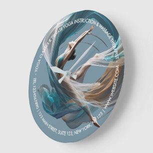 Luchtvliegen Air Yoga Instructeur Pilates Fitness Grote Klok