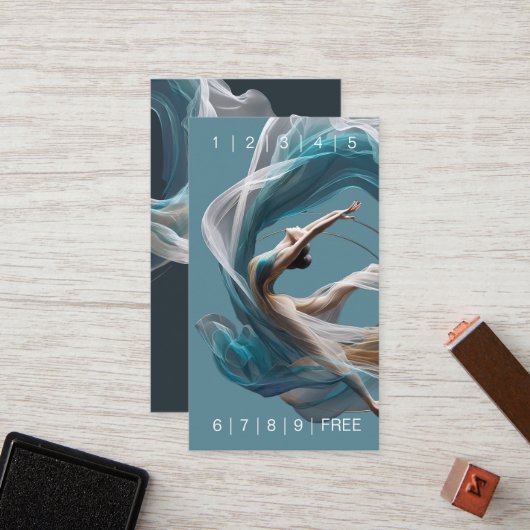 Luchtvliegen Air Yoga Instructeur Pilates Fitness Klantenkaartje (Voorkant / Achterkant in situ)