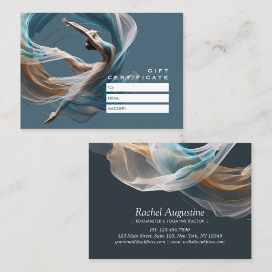 Luchtvliegen Air Yoga Instructeur Pilates Fitness Kortingskaartje (Voorkant / Achterkant)