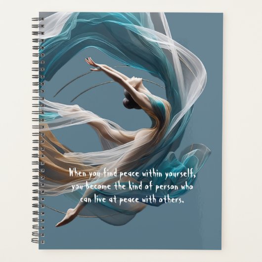 Luchtvliegen Air Yoga Instructeur Pilates Fitness Planner (Voorkant)