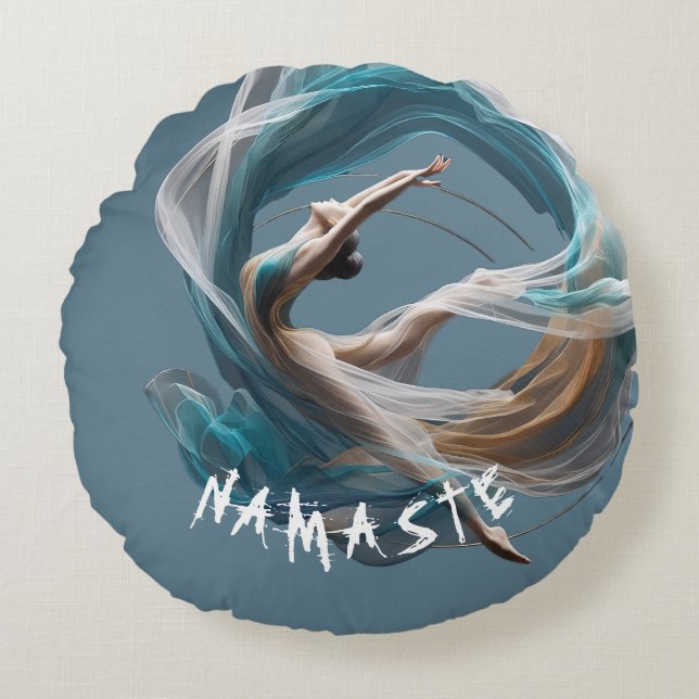 Luchtvliegen Air Yoga Instructeur Pilates Fitness Rond Kussen (Voorkant)