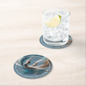 Luchtvliegen Air Yoga Instructeur Pilates Fitness Ronde Kartonnen Onderzetter (Insitu)