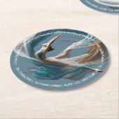 Luchtvliegen Air Yoga Instructeur Pilates Fitness Ronde Kartonnen Onderzetter (Gebogen)