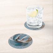 Luchtvliegen Air Yoga Instructeur Pilates Fitness Ronde Kartonnen Onderzetter (Insitu)