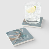 Luchtvliegen Air Yoga Instructeur Pilates Fitness Stenen Onderzetter (Zijkant)