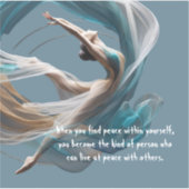 Luchtvliegen Air Yoga Instructeur Pilates Fitness Sticker (Voorkant)