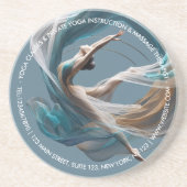 Luchtvliegen Air Yoga Instructeur Pilates Fitness Zandsteen Onderzetter (Voorkant)