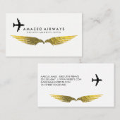 Luchtvliegtuig | Goudolie Visitekaartje (Voorkant / Achterkant)