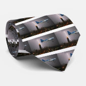 Luchtvliegtuig in blikseminslag stropdas (Opgerold)