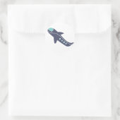 Luchtvliegtuig Kinder Ronde Sticker (Tas)