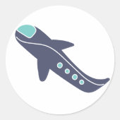 Luchtvliegtuig Kinder Ronde Sticker (Voorkant)