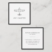 Luchtvliegtuig Vierkante Visitekaartje (Voorkant / Achterkant)