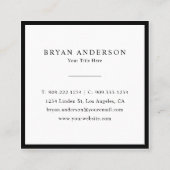 Luchtvliegtuig Vierkante Visitekaartje (Achterkant)