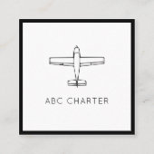 Luchtvliegtuig Vierkante Visitekaartje (Voorkant)