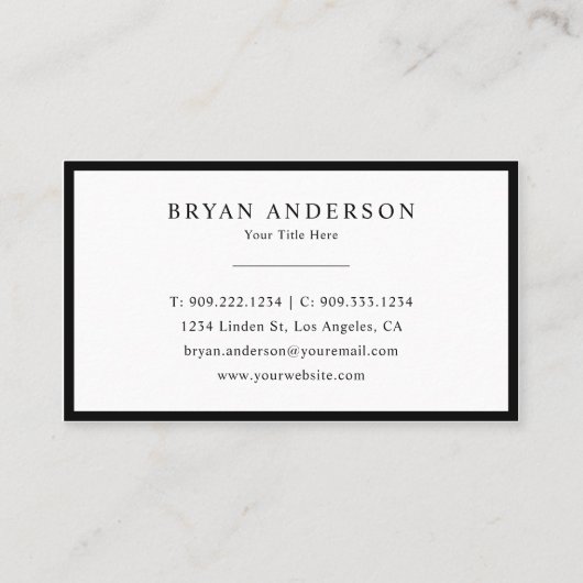 Luchtvliegtuig Visitekaartje (Achterkant)