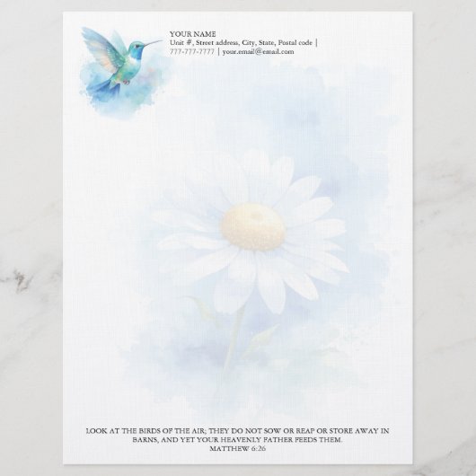 Luchtvogels Briefhoofd (Voorkant)