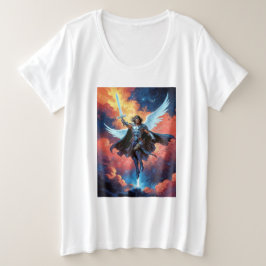 Luchtwachter Krijger Archangel Michael Grote Maat T-shirt