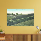 Luchtwater Uitzicht van snoepjes die in de zon dro Canvas Afdruk (Insitu (Woonkamer))