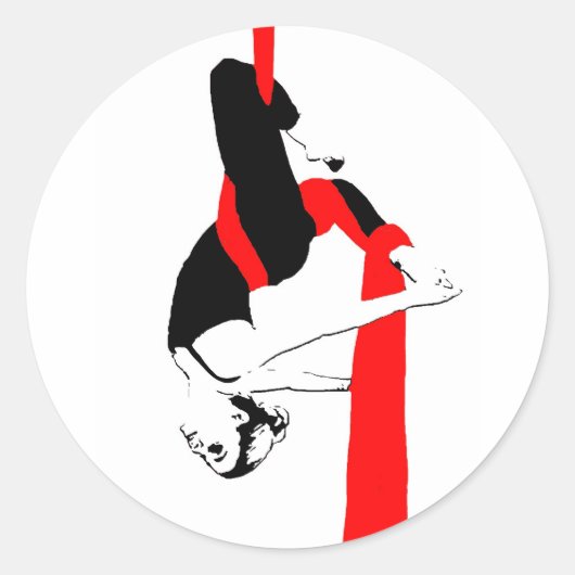 Luchtzijde Danser Gemini Pose Ronde Sticker (Voorkant)