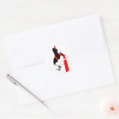 Luchtzijde Danser Gemini Pose Ronde Sticker (Envelop)