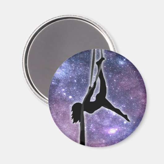 Luchtzijde danser Silhouet Galaxy Magnet (Voorkant / Achterkant)