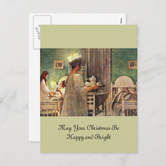 Lucia Day Feestdagenkaart (Voorkant / Achterkant)