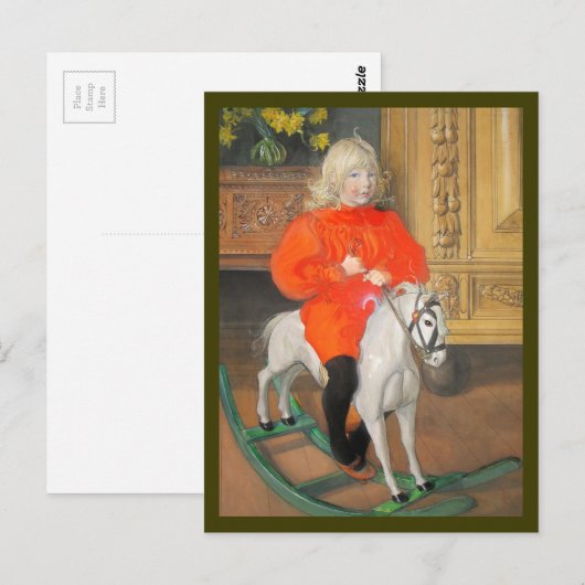 Lucia Day Rockingpaard Briefkaart (Voorkant / Achterkant)