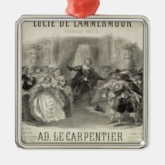 Lucia de Lammermoor' de opera Metalen Ornament (Voorkant)