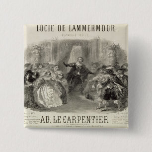 Lucia de Lammermoor' de opera Vierkante Button 5,1 Cm
