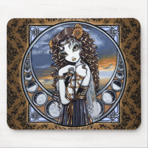 "Lucia" Gothic Flower Moon Fairy Art Mousepad Muismat