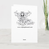 "Lucia" Gotische Flower Moon Fairy Art Wenskaart Kaart (Achterkant)