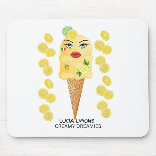 Lucia Limone Gelato Creamy Dreamies Muismat (Voorkant)